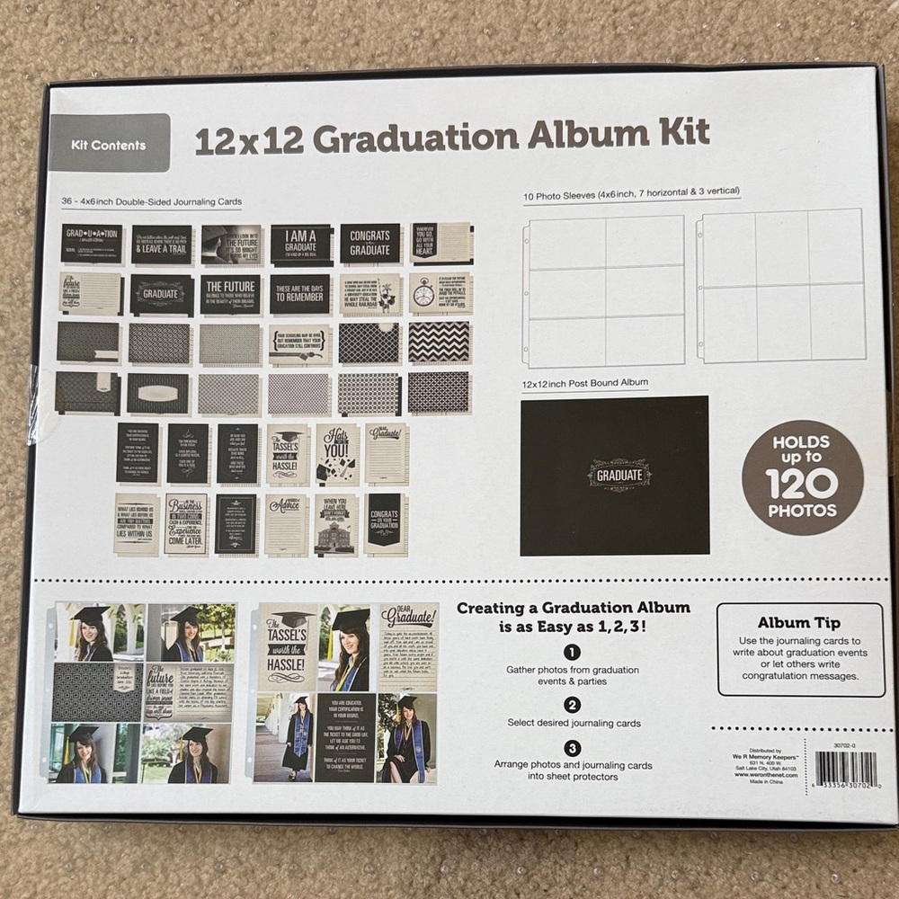 We R Memory Keepers Graduation Album Kit - Black - Picture 2 of 7